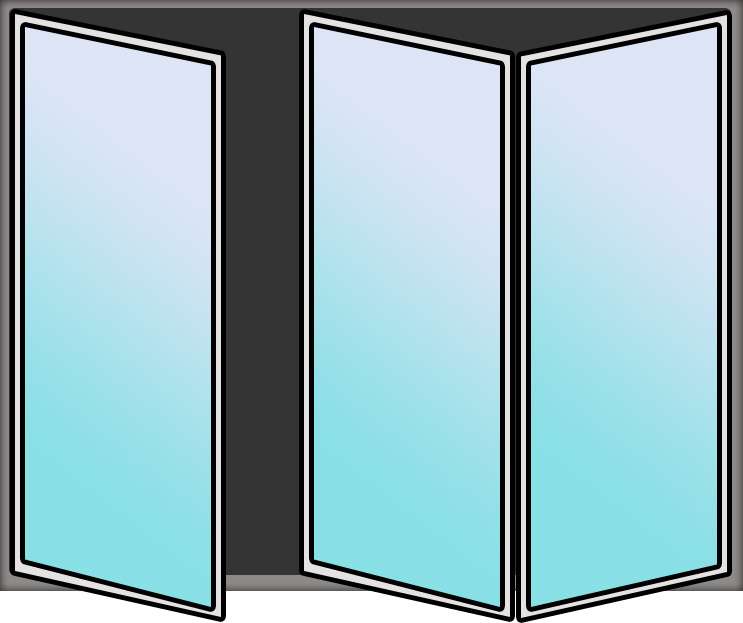 3 Panel Bi-fold Aluminium Door