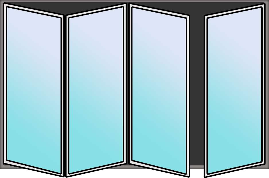 4 Panel Bi-fold Aluminium Door