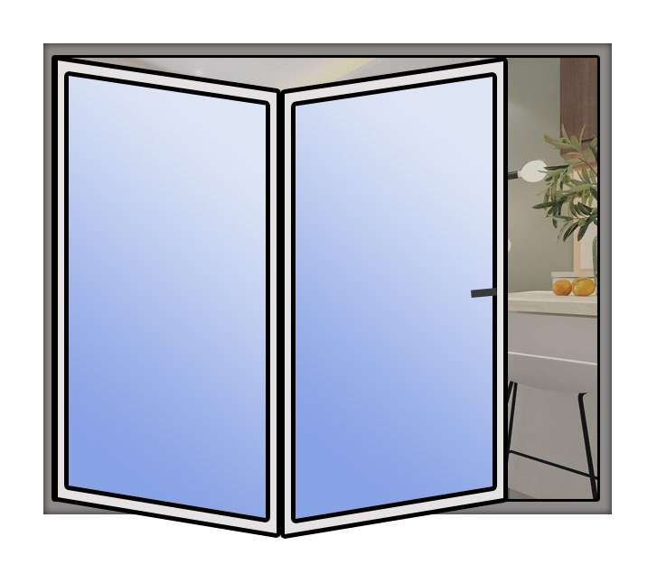 double pane bi-fold aluminium doors design