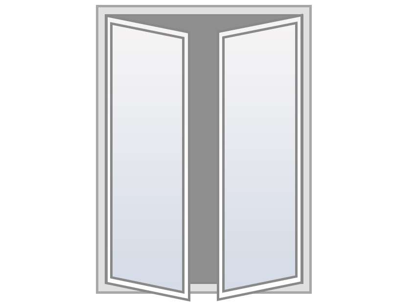 Double Pane Casement Aluminium Door