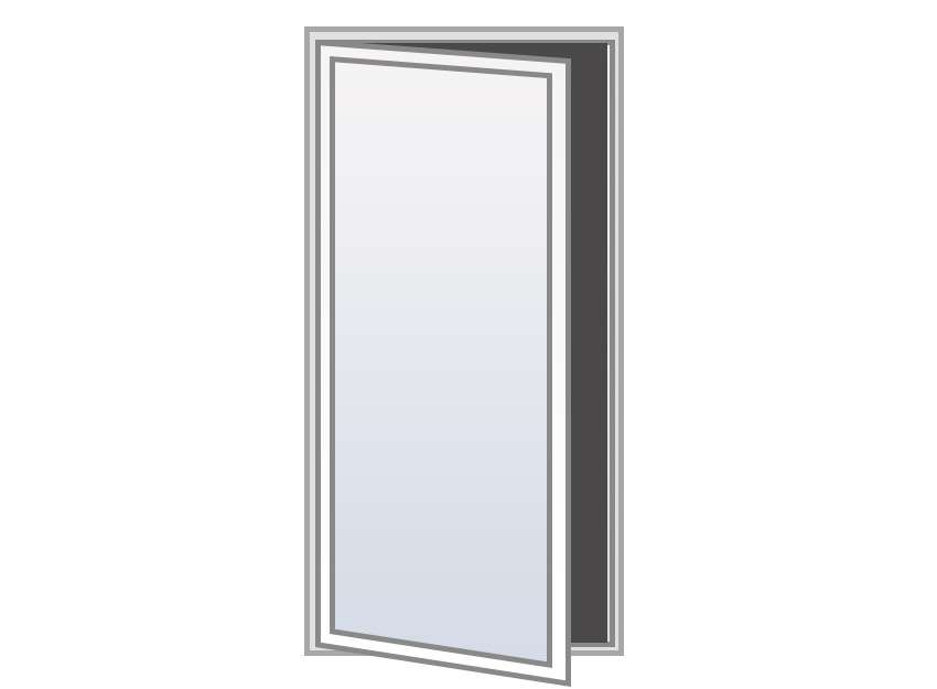 Single Pane Casement Aluminium Door