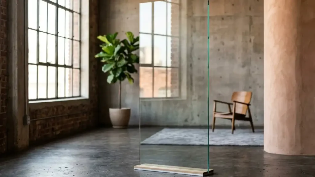 Clear float glass panel showing full transparency