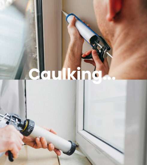 Caulking or Sealing Process of Windows Image