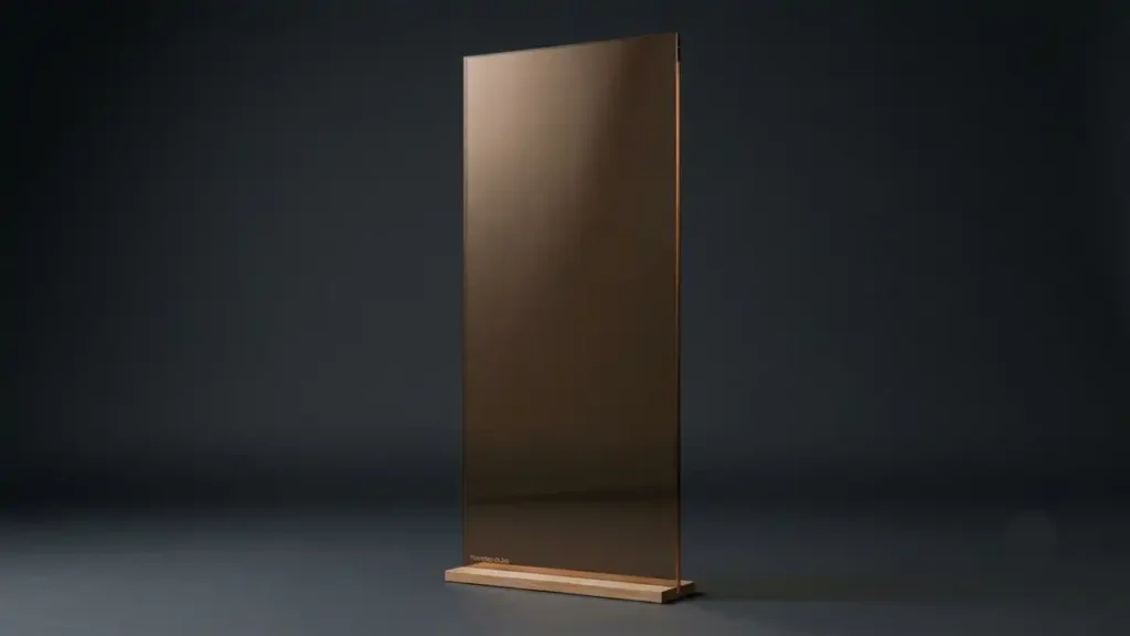 Bronze tinted glass panel