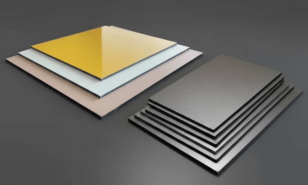 Aluminum Composite Panel (ACP) and flat aluminum sheets for architectural facades.