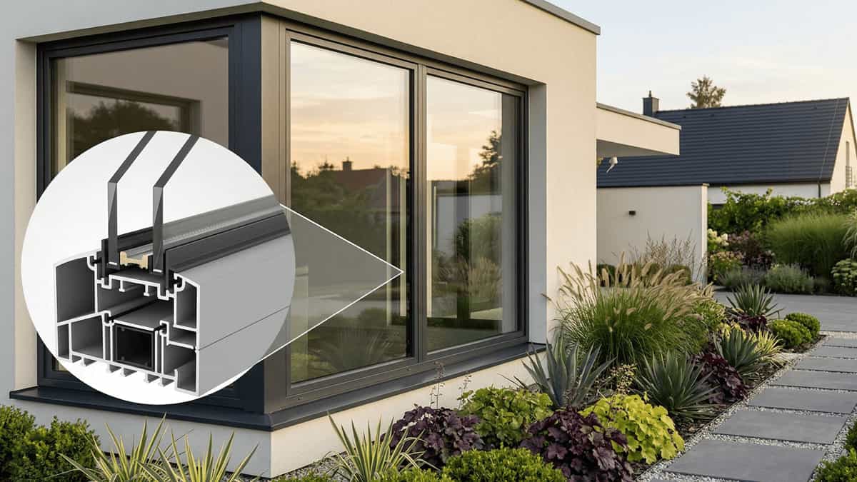 Modern Thermal-Break Double Glazed Black Aluminium Window