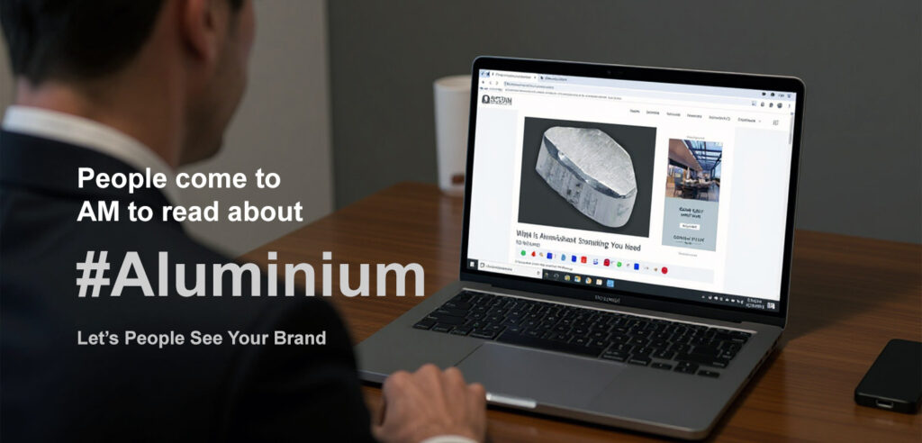 Aluminium Magazine Open on A Laptop
