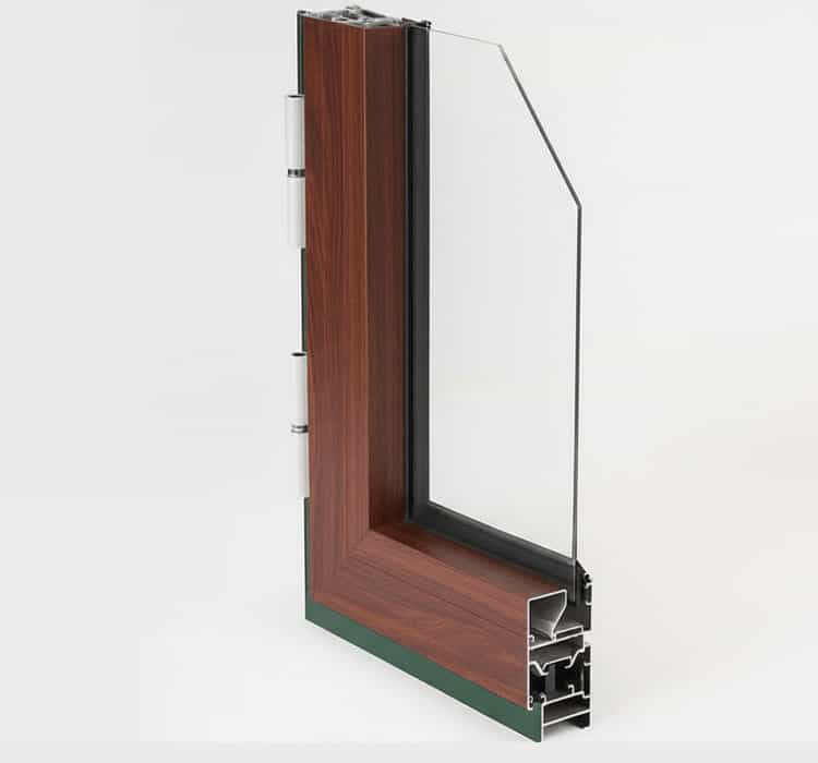 Single Glazed Aluminium Windows Profile Section