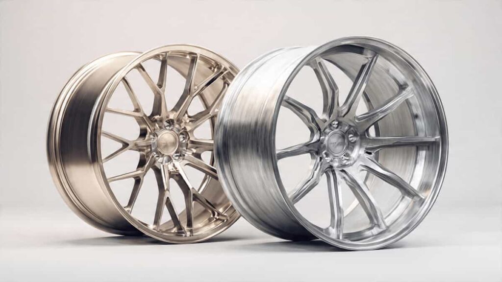 Modern aluminum alloy wheel highlighting lightweight automotive design and performance engineering.