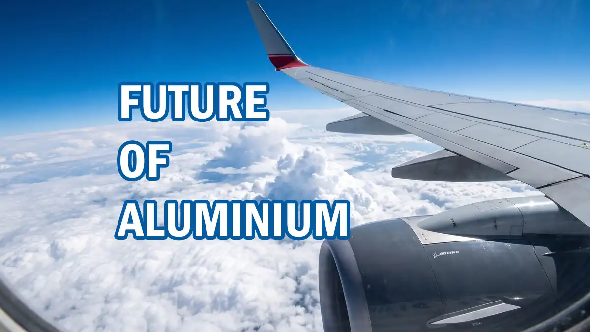 Aircraft wing at high altitude representing the future of aluminium in aerospace, innovation, and sustainable transportation.